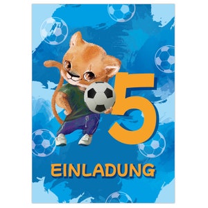 Einladungskarten zum 5. Kindergeburtstag Einladungen zum fünften Geburtstag für Jungen Fussball