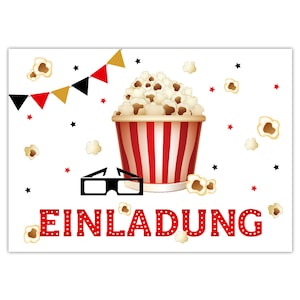 Einladungskarten zum Kindergeburtstag Einladungen zum Geburtstag für Mädchen Jungen Kino Kino-Party Cinema