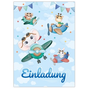 Einladungskarten zum Kindergeburtstag Einladungen zum Geburtstag für Jungen Mädchen Tiere