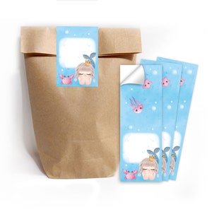 Geschenktüten Papiertüten mit Kindermotiv für Mitgebsel / Gastgeschenke bei Kindergeburtstag Hochzeit Geburtstag Meerjungfrau
