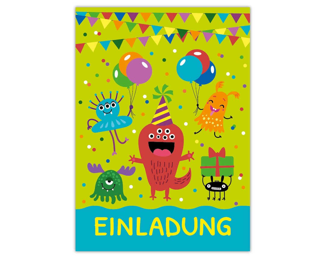 Einladungskarten zum Kindergeburtstag Einladungen zum Etsy.de