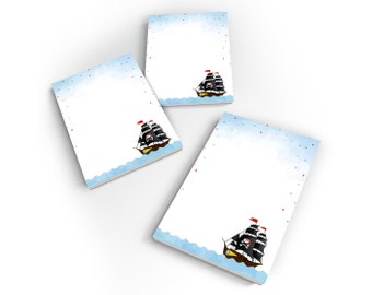 Party favors: mini notepads, small gifts for children's birthdays, pirate-themed party favors for boys and girls