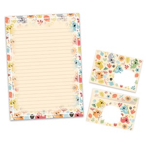 Briefpapier-Set A4 Koala Briefblock Blöcke Umschläge für Mädchen Jungen Kinder Geschenk Idee Gastgeschenk zum Geburtstag Tiere beige