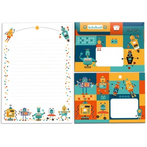 Briefpapier set briefblok blokken enveloppen dieren in de ruimte voor kinderen jongens jongens A5