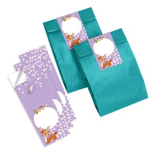 Geschenktüten Papiertüten mit Kindermotiv für Mitgebsel / Gastgeschenke bei Kindergeburtstag Hochzeit Geburtstag Reh