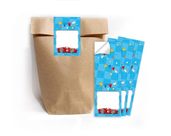 Gift bags paper bags with children's motif for party favors / gifts at children's birthdays, weddings, birthdays, racing cars