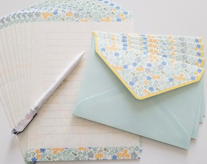 Risette Floral Writing Letter Set With Envelopes Japanese Writing