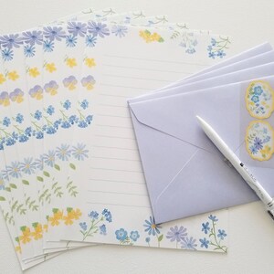 Elegant Floral Writing Letter Set with Envelopes & Envelope Point Seal - Japanese Writing Letter Set - Writing Sheets - Stationery