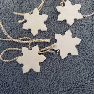 Mini glitter clay snowflakes