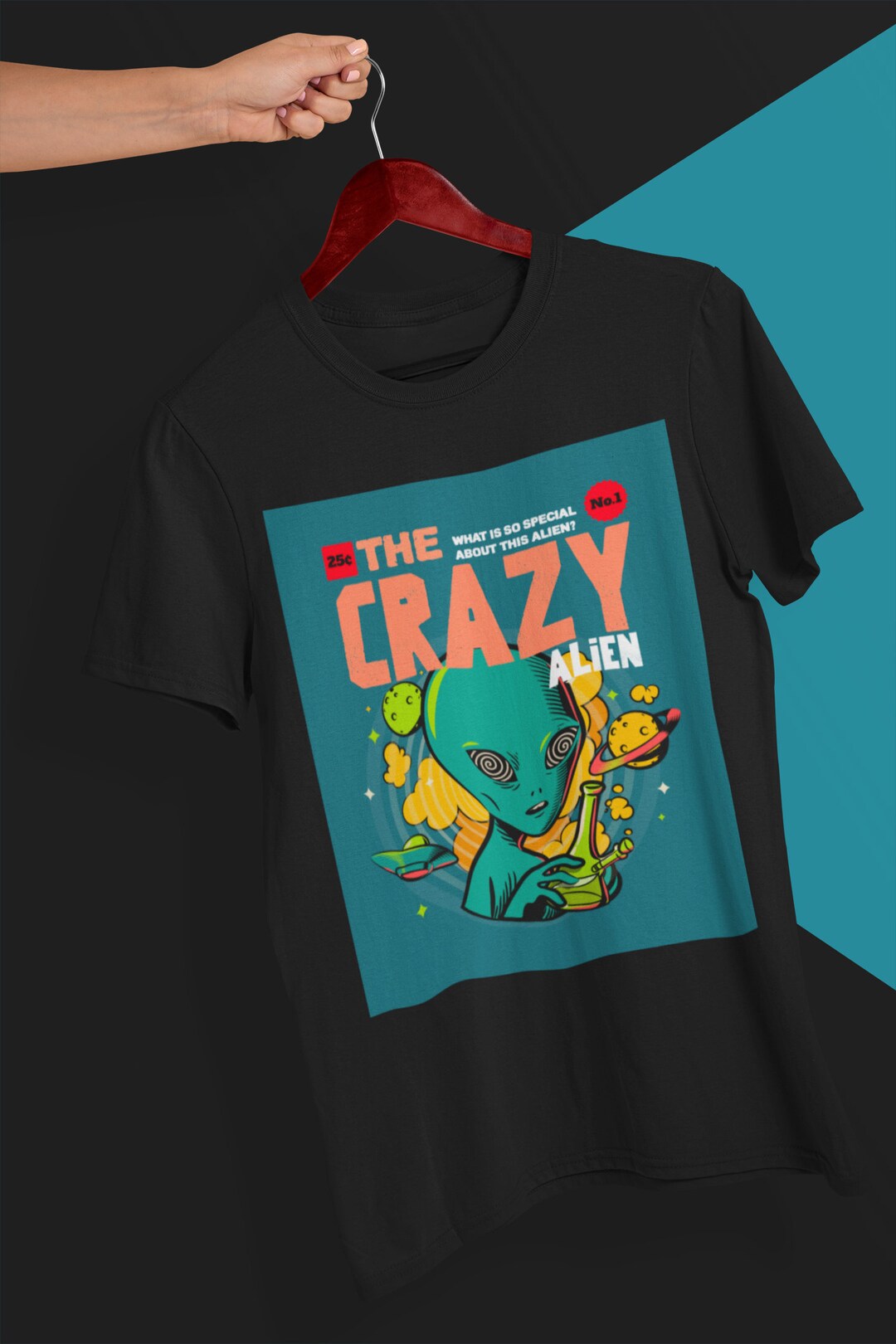 Alien Tshirt Ufo Aliens Lover T-shirt Comic T Shirt Ufo Gift Alien ...