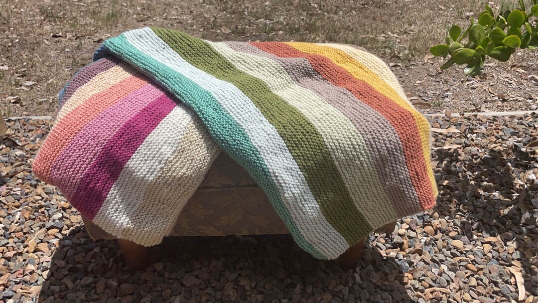 Rainbow Lap and Single Person Blanket Etsy