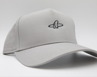 Embroidered Surfing Penguin Dad Hat | Snapback Cap