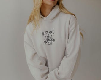 Embroidered Deadlift Women's Hoodie | Gym Workout Apparel