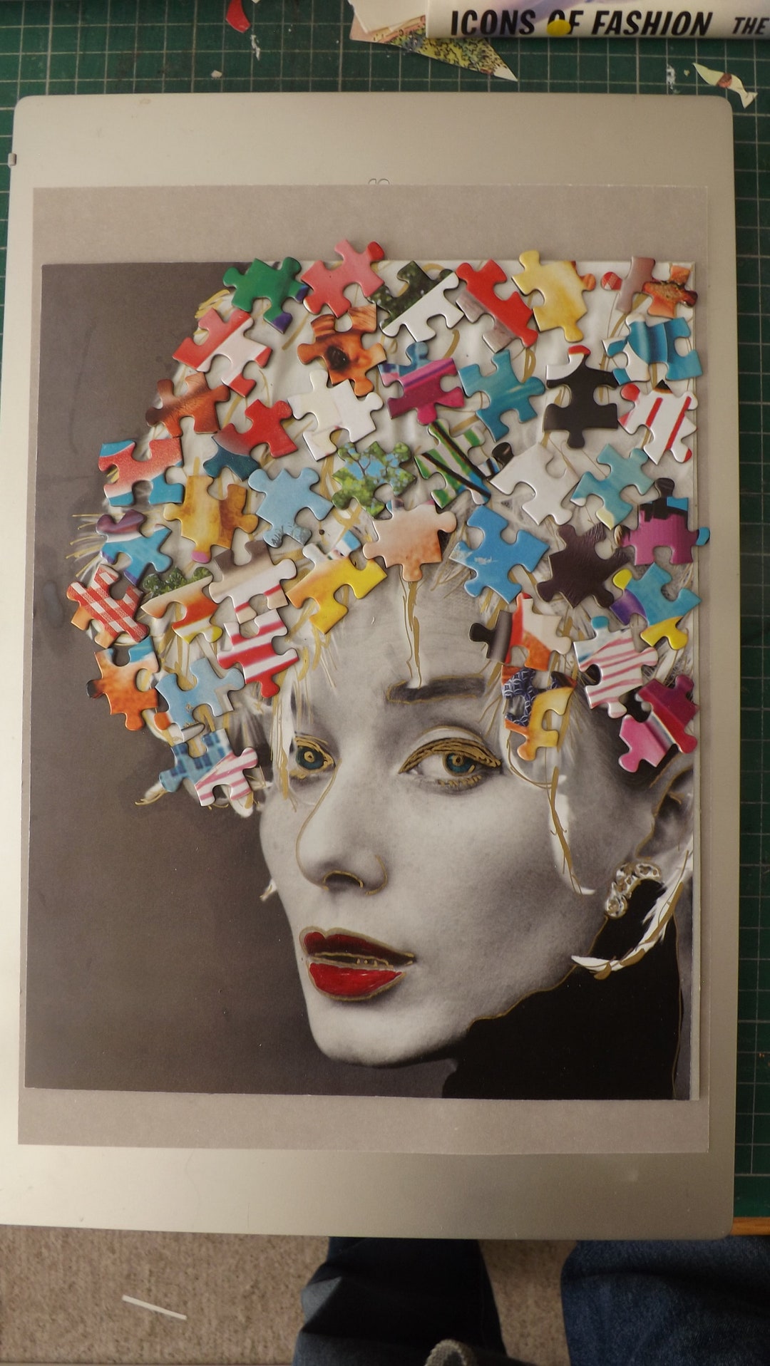 Art. Jigsaw Girl. Stand Out Art on A4. Can You Guess What I Etsy