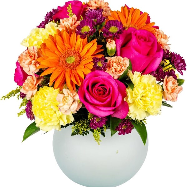 Always Yours by Arabella Bouquets with a Free Vase (Fresh-Cut Flowers)