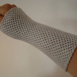 Chauffe-poignets mérinos avec motif accrocheur, chauffe-bras, super doux, tricotés, gants