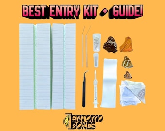 Butterfly Starter Kit with Real Specimens, Tools and PDF Manual for Entomology
