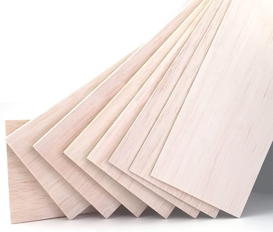 240 Pieces Balsa Wood Sticks Hardwood Square Wooden Craft Dowel Rods  Unfinished Balsa Wood Sheets 12 Inch Thin Wooden Strips 1/4 Inch 1/8 Inch  for DIY