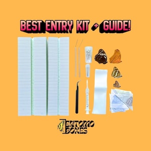 Schmetterlings-Starterkit mit echten Exemplaren, Werkzeug und PDF-Handbuch für Entomologie