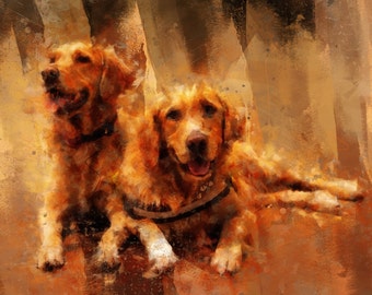 Custom Painting From Photo, Digital Watercolor Dog Cat Pet Portrait, Digital Pencil Art Drawing, Dog Cat Lover Memorial Painting Gift