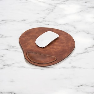 Leather Mouse Pad with Wrist Rest, Desk Mouse Pad, Custom Mouse Pad, Aesthetic Mouse Pad, Wrist Support Mouse Pad, Ergonomic Mouse Pad