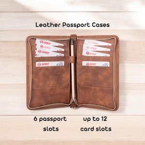 Leather Passport Holder Personalized, Passport Holder with Strap, Personalized Passport Covers, Custom Passport Card Holder, Traveler's Gift