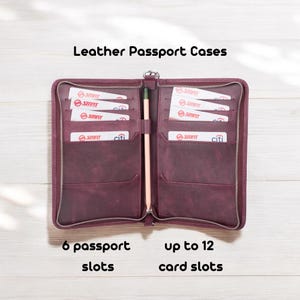 Leather Passport Holder Personalized, Passport Holder with Strap, Personalized Passport Covers, Custom Passport Card Holder, Traveler's Gift