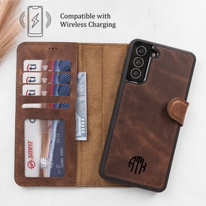 Personalized Samsung Phone Wallet Case, Samsung Galaxy S25, S24, S23, S22, S21, S20, S20, S9, Note 20, 10, Custom Handmade Phone Case