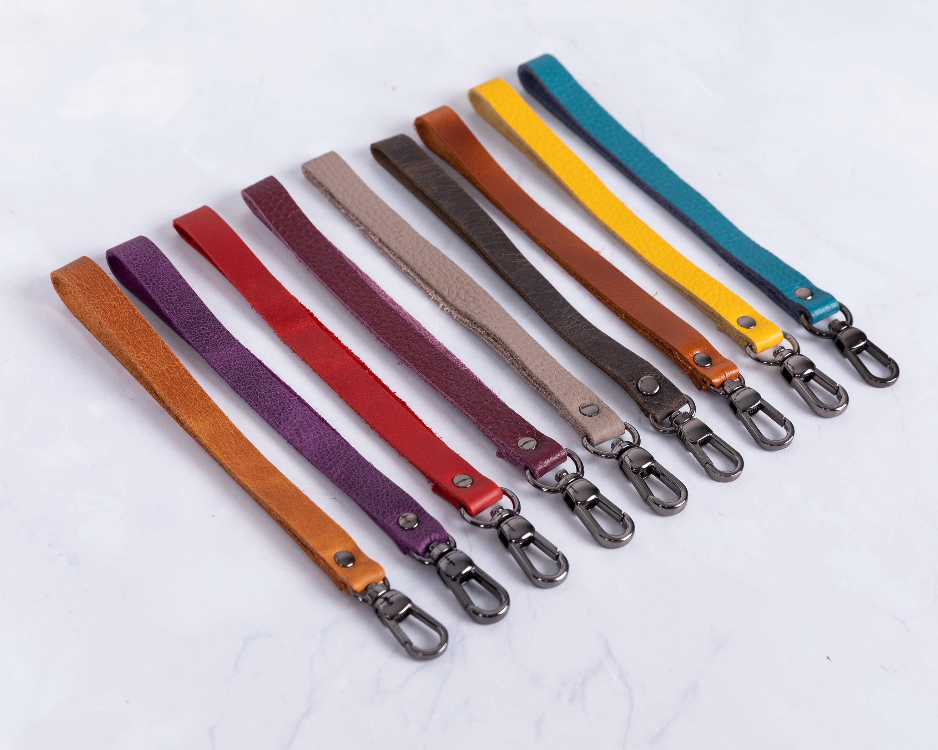 Leather Wristlet Personalized, Handmade Wristlet Keychain, Key Wristlet ...