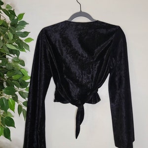 Handmade Boho Witch Style Crushed Velvet Bell Sleeve Wrap Crop - Etsy