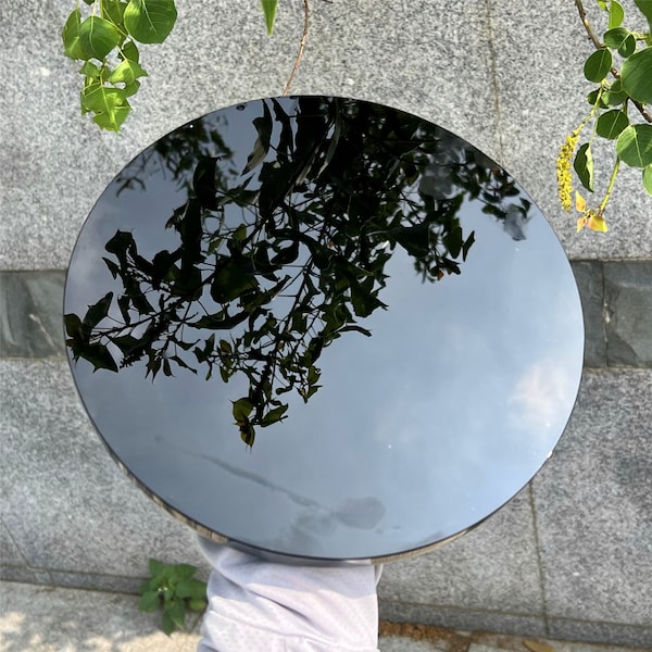 4cm+ Natural Obsidian Mirror,Crystal Scrying Mirror,Obsidian Hand Mirror,Crystal Collection,Home Decoration,Reiki Heal,Crystal Gifts.