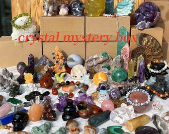 50% korting, alleen vandaag！Mystery Box, Mystery Lucky Scoop, Lucky Crystal, Crystal Set, Rocks and Minerals, Crystal Gift Box, Surprise Crystal