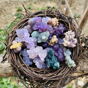 Natural Grape Agate Specimen,Purple Grape Stone,Quartz Rough,Mineral Specimen,Reiki Healing,Crystal Gifts,Energy Crystals.