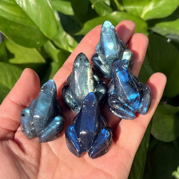 Natural Hand Labradorite Frog Carved,Crystal Quartz Frog,Home Decoration,Reiki Healing,Crystal Chakra,Mineral Specimen,Crystal Gifts