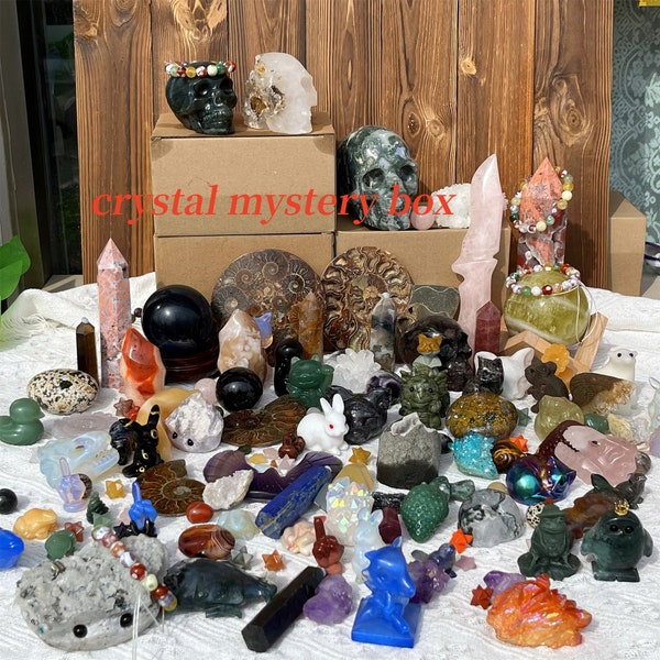 50% Off For Today Only Natural Crystal Mystery Box,Mystery Crystal Box,Mystery Crystal Bag,Heal Crystal,Jewelry,Crystal Gift,Home Decoration