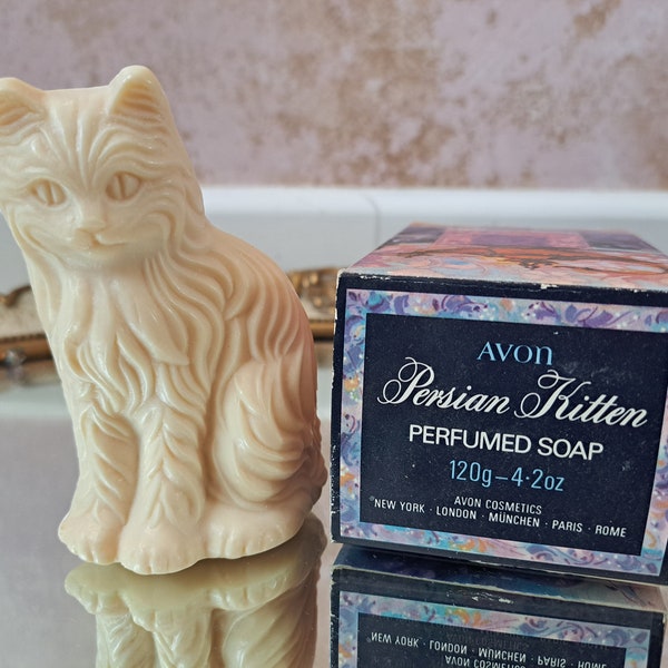 Avon Cosmetics vintage savon persan pour chaton en boîte