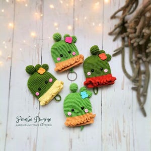 Crochet Cactus Keychain Pattern: Amigurumi Doll PDF (Easy)