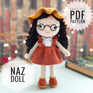 Modello Amigurumi bambola all&#39;uncinetto per bambola Naz