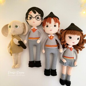 Amigurumi Wizard Crochet Pdf Pattern 4 in 1 Doll Set image 6