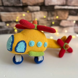 Helicopter, Airplane Plush Toy Crochet Pattern PDF