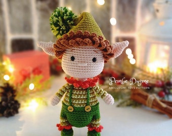 Amigurumi Elf Boy Crochet Pattern, Christmas Toy (PDF Pattern)