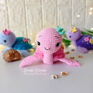 Virkmönster för amigurumi-sköldpaddor: Havsdjur PDF (digital nedladdning)