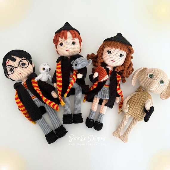 Amigurumi Wizard Crochet Pdf Pattern 4 in 1 Doll Set