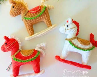Crochet Rocking Horse Toy Amigurumi Pattern PDF