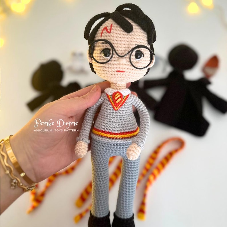 Amigurumi Wizard Crochet Pdf Pattern 4 in 1 Doll Set image 17