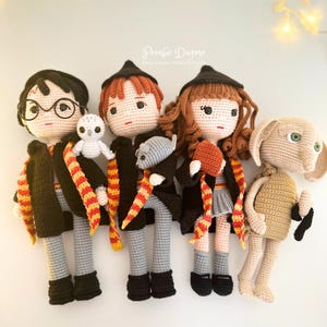 Amigurumi Wizard Crochet Pdf Pattern 4 in 1 Doll Set image 8