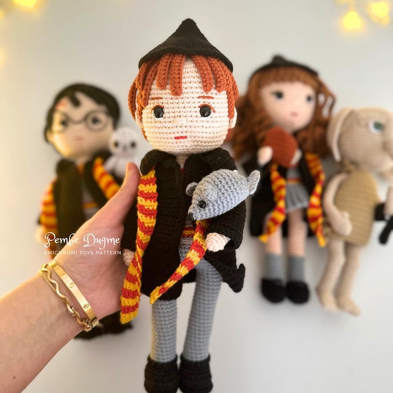 Amigurumi Wizard Crochet Pdf Pattern 4 in 1 Doll Set image 2