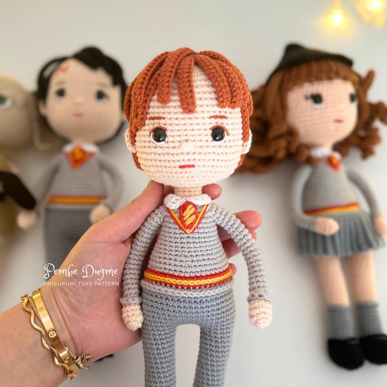 Amigurumi Wizard Crochet Pdf Pattern 4 in 1 Doll Set image 12