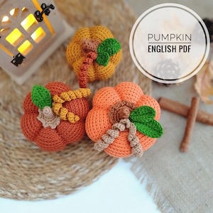 Crochet Pumpkin Pattern Halloween & Thanksgiving Home Decor
