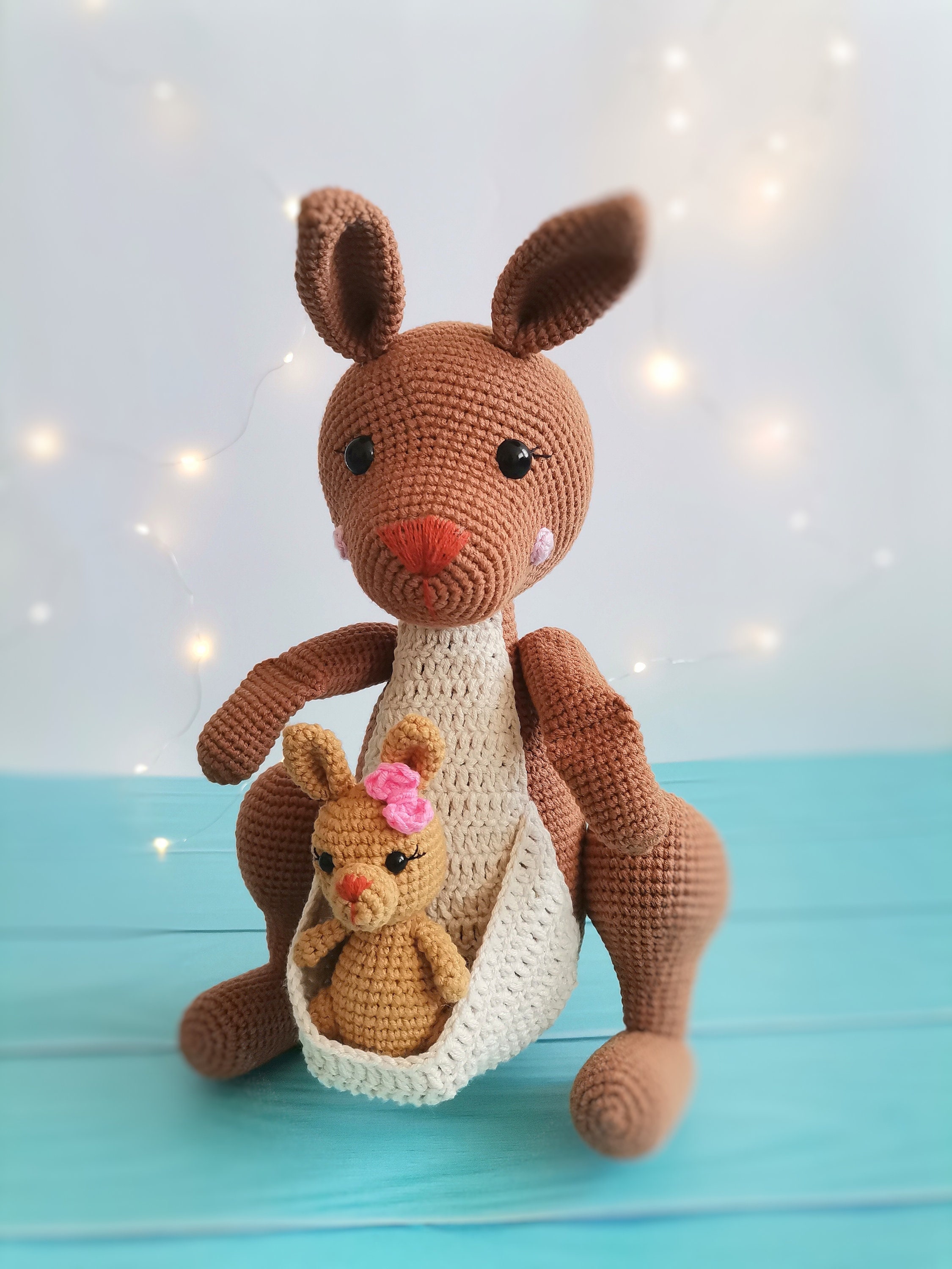 ZIPZIP Kangaroo Family Crochet Pattern PDF Amigurumi Kangaroo Pattern ...